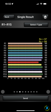 Meting CRI - SplendorLED 6500K full spectrum - SGM iPhone