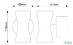 WallLight UpDown - afmetingen